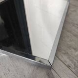 Vintage mirror with silver metal frame to hang