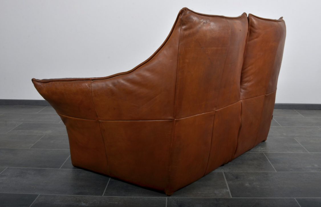 Denver 2-seater leather sofa by Gerard van den Berg for Montis 1970