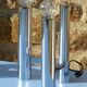 Chromed metal wall lights from Sciolari House in the 60s