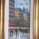 A. martini, active 20th century. the grand boulevards. oil on canvas.