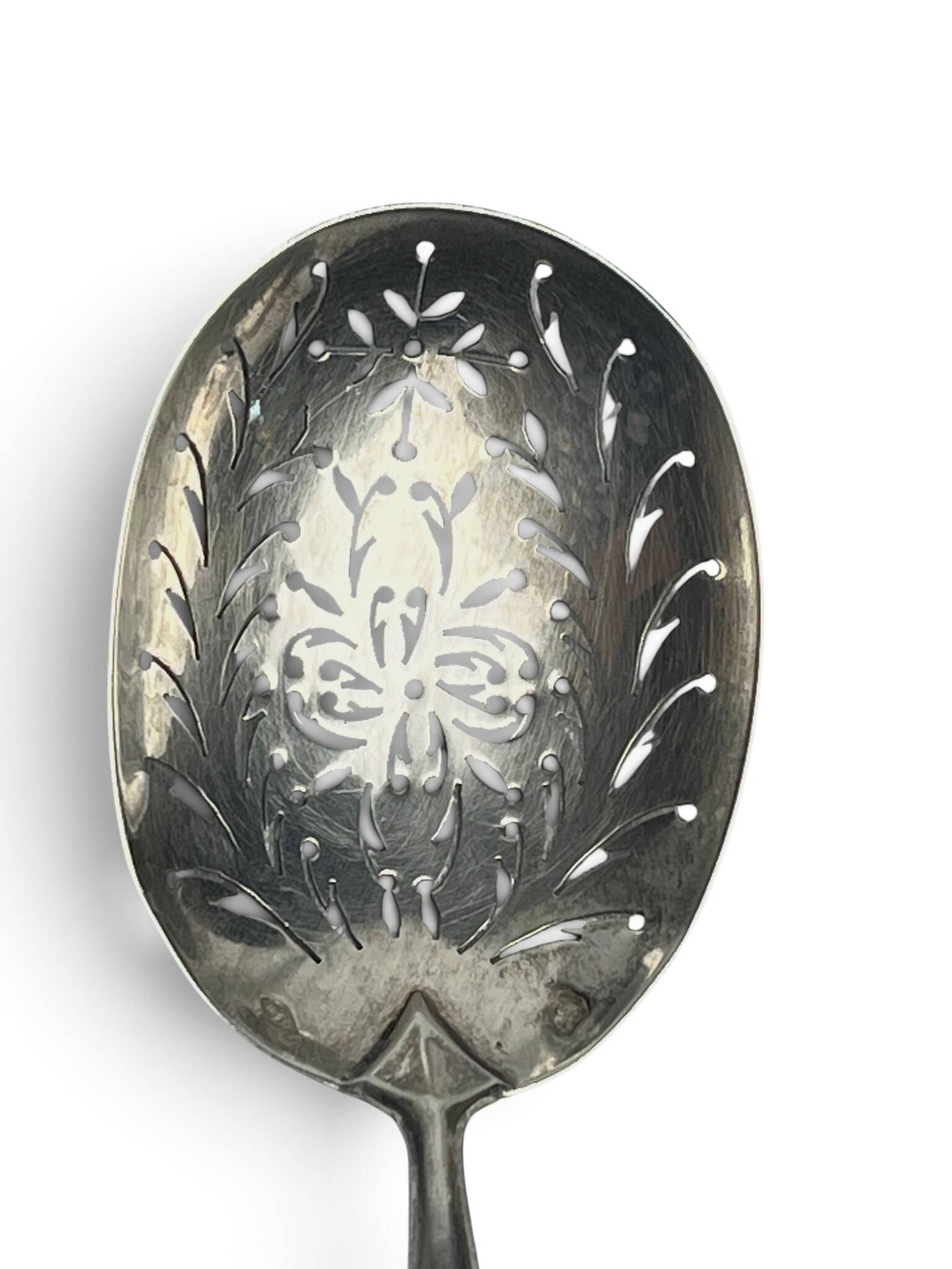 Silverware, silver sugar sifter with Minerva hallmark from the early 20th century.