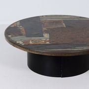 Coffee table by Paul Kingma, 1979 – Mosaic in earth tones, Ø100 cm
