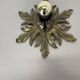 35cm handmade Brass Floral Theatre Wall Ceiling Light, Italy 1970
