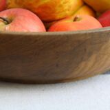 Round wooden dish