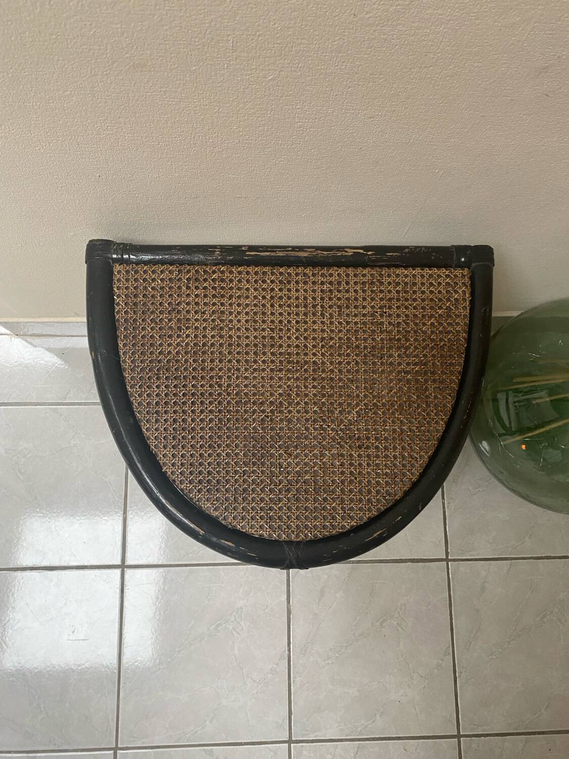 Vintage rattan side table or bedside table