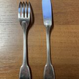 12 Christofle forks and 12 knives – Silver plated