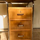 Bauhaus desk in oak and chrome, 1930s