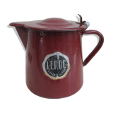 Verseuse en tôle émaillée ancienne de marque Leroc