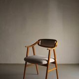 Fauteuil scandinave en fausse fourrure de mouton retournée | Années 1960