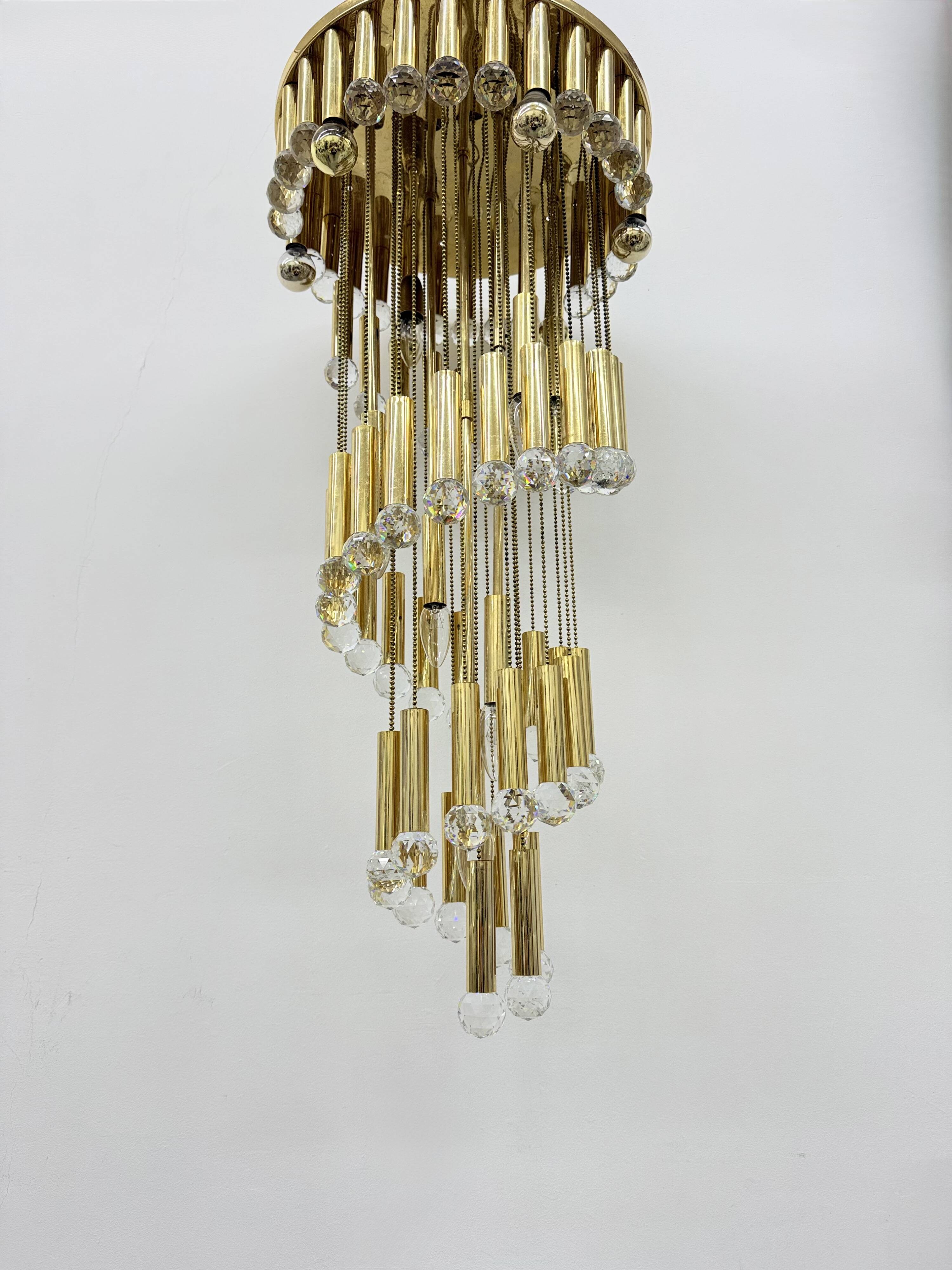 Mid-century design hanging lamp by Ernst Palme , Germany , 1970s