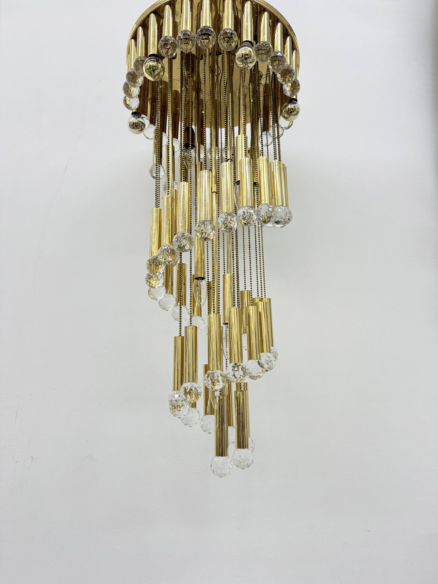 Mid-century design hanging lamp by Ernst Palme , Germany , 1970s