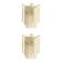 Pair of Contemporary Hammered Strips ”Listelli” Murano Glass Chromed Wall Sconces by Simoeng