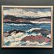 Swedish Oil on Canvas “Coastal Landscape” by Allan Horsak, Vintage & Framed