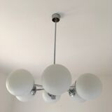 Chandelier vintage 70s chrome and _closes