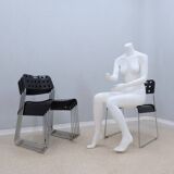 Omstack vintage metal chairs BIEFFEPLAST 1970s