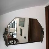 Bevelled mirror from the Art Deco period and style, 1930-40.