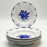 Set of 6 hollow plates "St Amandinoise/St Amand"