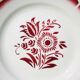 SET of 8 plates dessert Sarreguemines Digoin red flowers