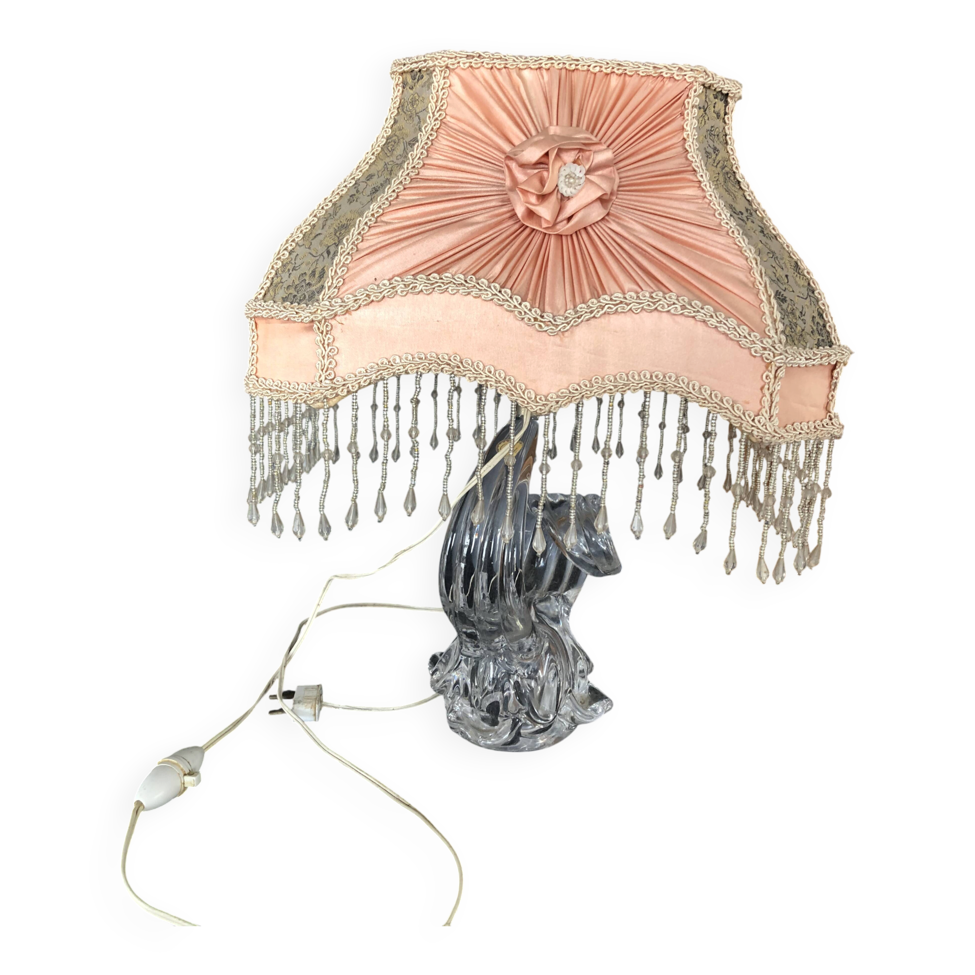 crystal lamp base with a very beautiful lampshade