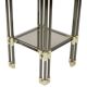 Hollywood Regency Side Table Plant Table Smoked Glass Chrome 1970s