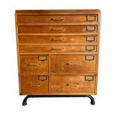 Meuble atelier d'imprimeur ou de maître d'école vintage des années 50