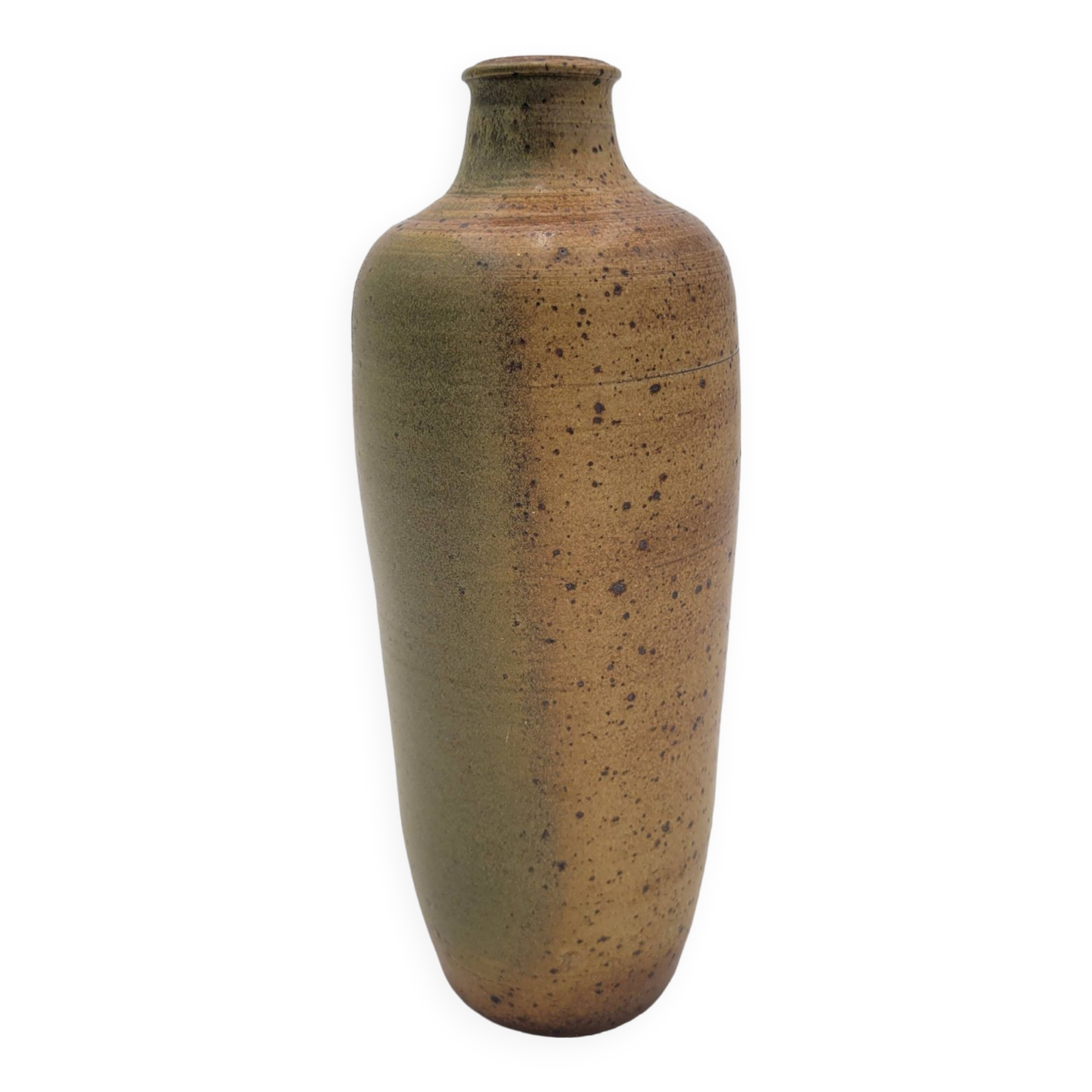 Vintage artisanal vase in pyrite stoneware