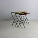 Set of fifties dutch design colorful nestingtables