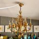6-light chandelier in gold metal