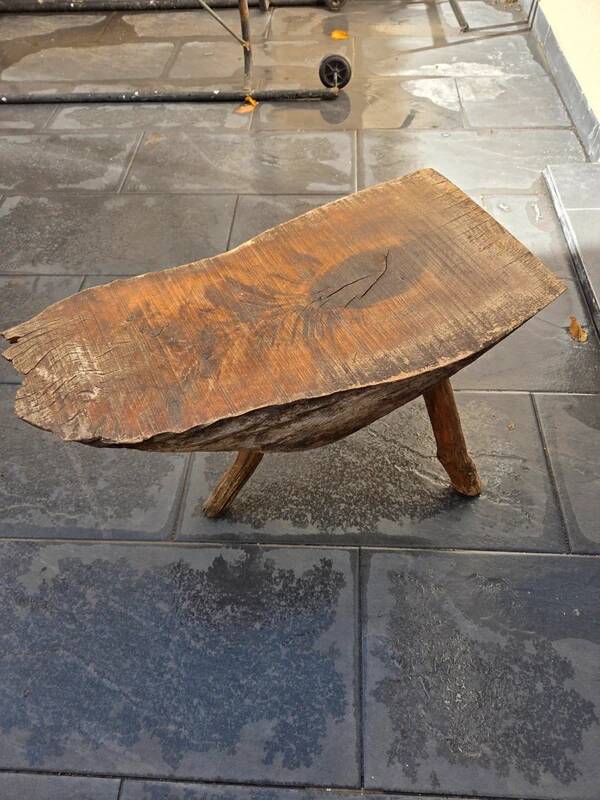 Rustic vintage real solid wood stool