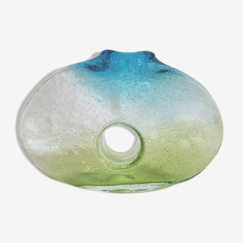 Green and blue Murano vase
