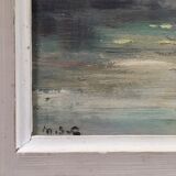 Oil painting Bridge on the river