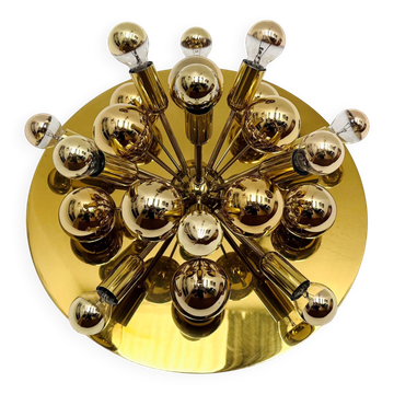 Golden Sputnik Wall or Flush Lamp by Cosack