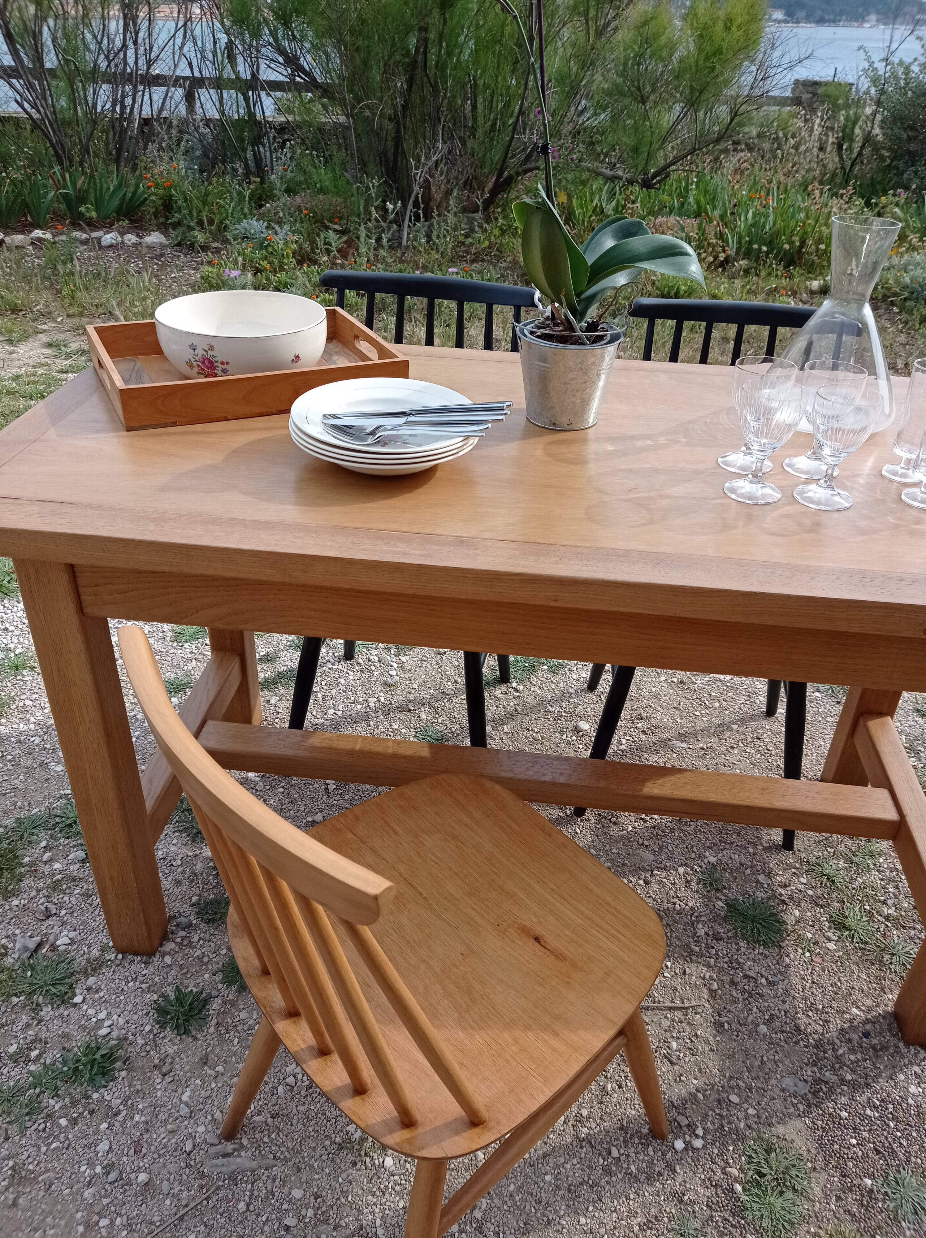 Oak farmhouse table