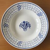 5 antique deep plates in badonviller earthenware