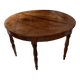 Antique half-moon walnut round table