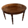 Antique half-moon walnut round table