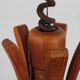 Vintage teak Candela pendant lamp Domus Danish design