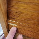 Vintage chest of drawers holes drawers