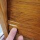 Vintage chest of drawers holes drawers