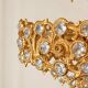 Brass and crystal chandelier plated with 24K gold PALWA, Germany, 1960s-70s.