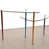 Italian Arlecchino Side Table in Glass by Edoardo Paoli for Vitrex