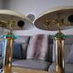 Paire de lampes champignon modèle Cima Lighting Industrial 1970