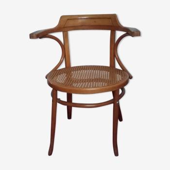 Baumann armchair no.24 in curved wood sitting cannese