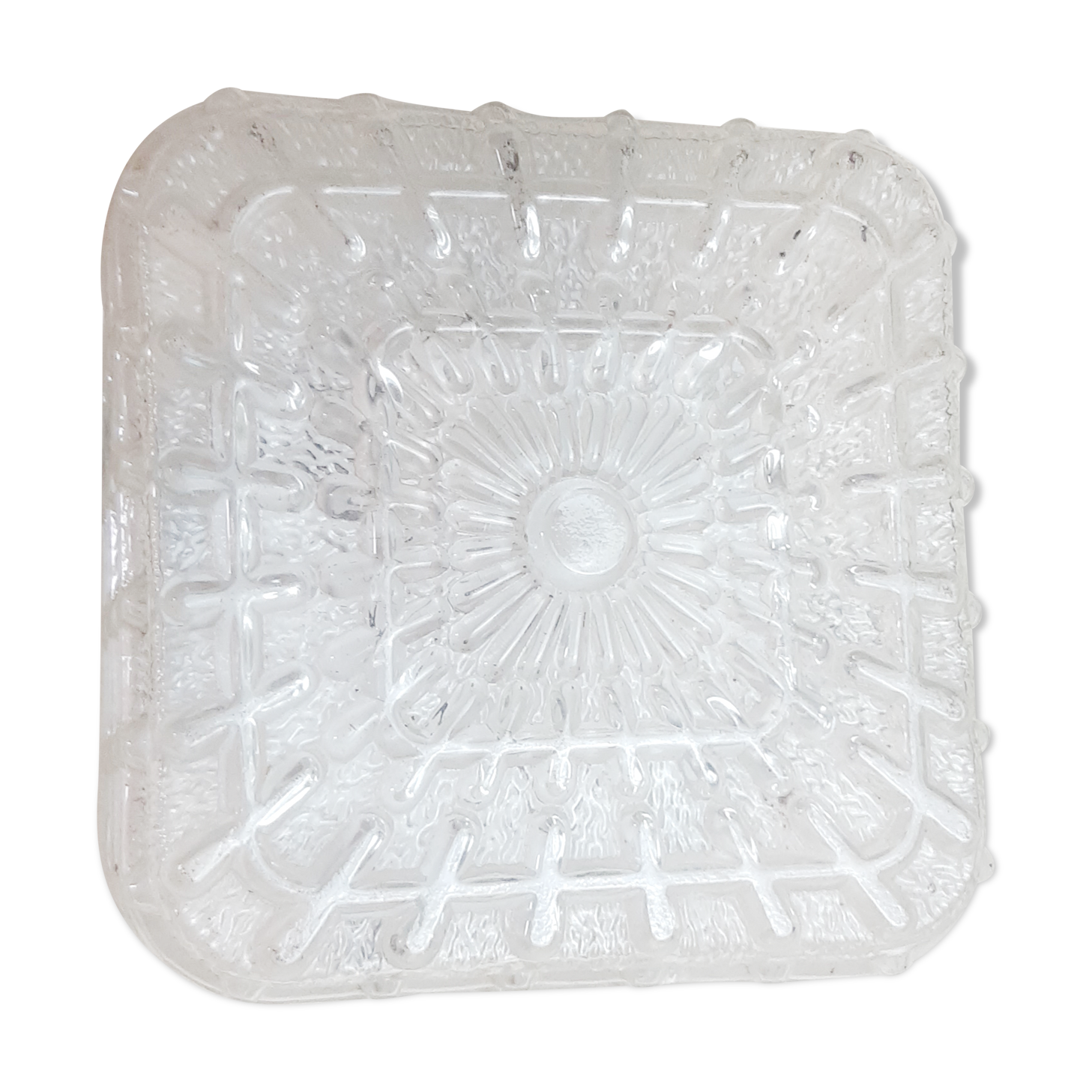 Molded glass ceiling lamp