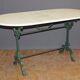 Bistro table in marble and cast iron around 1900