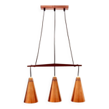 Mid-Century Scandinavian Copper & Teak Pendant by Hans-Agne Jakobsson, 1950s