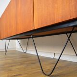Scandinavian teak and metal sideboard