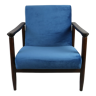 Blue marine velvet gfm-142 armchair by Edmund Homa, 1970s, ocean