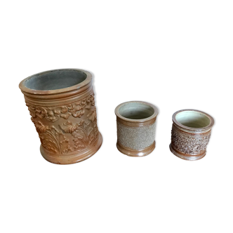Glazed sandstone pots