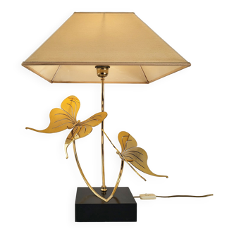 Lampe vintage aux papillons 1970